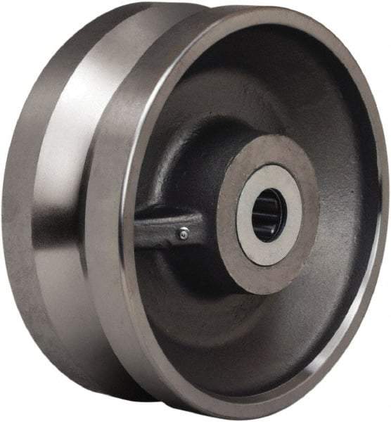 Hamilton - 10 Inch Diameter x 4 Inch Wide, Forged Steel Caster Wheel - 16,000 Lb. Capacity, 4-1/4 Inch Hub Length, 1-1/2 Inch Axle Diameter, Straight Roller Bearing - Exact Industrial Supply