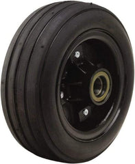 Hamilton - 10 Inch Diameter x 4 Inch Wide, Rubber Caster Wheel - 1,000 Lb. Capacity, 4-1/4 Inch Hub Length, 1 Inch Axle Diameter, Tapered Roller Bearing - Exact Industrial Supply
