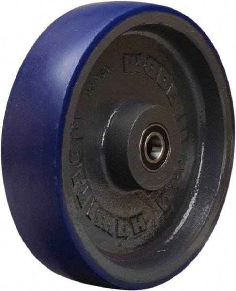 Hamilton - 12 Inch Diameter x 3 Inch Wide, Polyurethane on Cast Iron Caster Wheel - 3,800 Lb. Capacity, 3-1/2 Inch Hub Length, 3/4 Inch Axle Diameter, Tapered Roller Bearing - Exact Industrial Supply