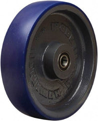 Hamilton - 12 Inch Diameter x 3 Inch Wide, Polyurethane on Cast Iron Caster Wheel - 2,800 Lb. Capacity, 3-1/4 Inch Hub Length, 1 Inch Axle Diameter, Tapered Roller Bearing - Exact Industrial Supply