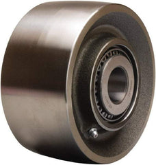 Hamilton - 6 Inch Diameter x 3 Inch Wide, Forged Steel Caster Wheel - 6,000 Lb. Capacity, 3-1/4 Inch Hub Length, 1-1/2 Inch Axle Diameter, Straight Roller Bearing - Exact Industrial Supply