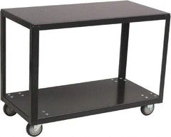 Jamco - 800 Lb Capacity, 24" Wide x 18" Long x 28" High Transport Cart - 2 Shelf, Steel, 2 Rigid/2 Swivel Casters - Exact Industrial Supply