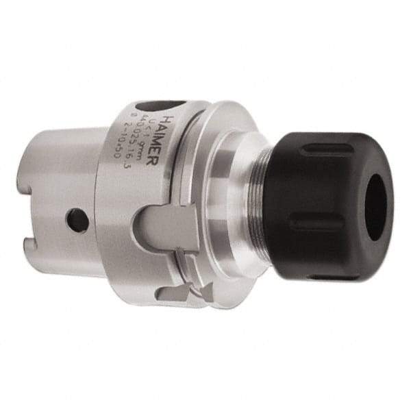 HAIMER - 1/8" to 3/8" Capacity, 50mm Projection, HSK40A Hollow Taper, ER16 Collet Chuck - 0.0001" TIR - Exact Industrial Supply