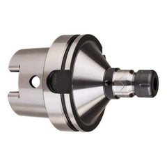 HAIMER - 1/8" to 5/8" Capacity, 4" Projection, HSK125A Hollow Taper, ER25 Collet Chuck - 0.0001" TIR - Exact Industrial Supply