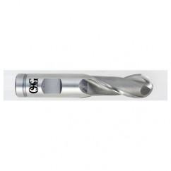 1/2'' Dia. - 3'' OAL - Bright M-42 Cobalt - Ball End SE EM - 2 FL - Exact Industrial Supply