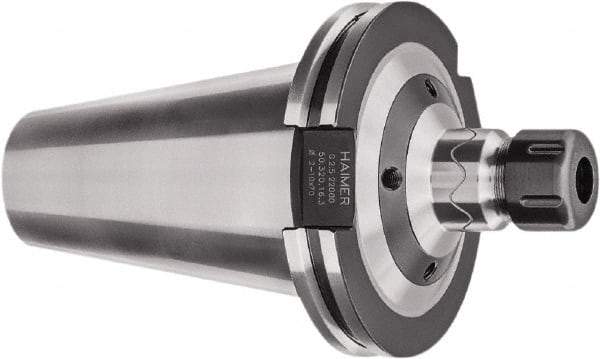 HAIMER - 1/8" to 3/8" Capacity, 5.12" Projection, CAT50 Taper Shank, ER16 Collet Chuck - 0.0001" TIR, Through-Spindle - Exact Industrial Supply