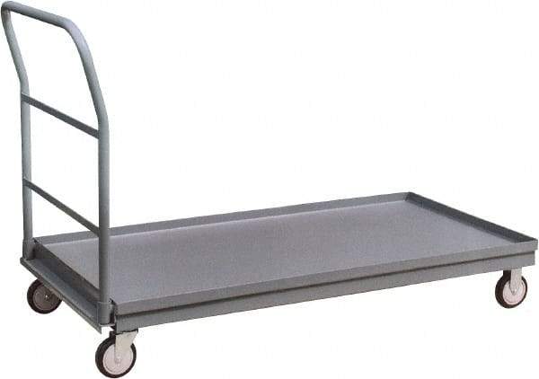 Jamco - 1,200 Lb Capacity Platform Truck - Steel Deck, 72" OAW, 9" Platform Height, Urethane Casters - Exact Industrial Supply