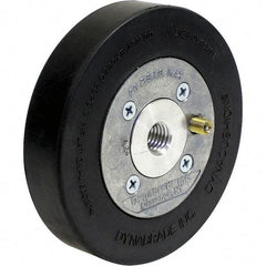 Dynabrade - 5" Wheel OD, 1" Wheel Width, 4,500 RPM, Aluminum, Pneumatic Wheel with Hub - 15-1/2" Long x 1" Wide, 5/8" Wheel Arbor Hole, For Use with 13214 & 13523 Dynastraight Air-Powered Abrasive Finishing Tools - Exact Industrial Supply