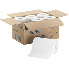 Georgia Pacific - Hard Roll of 1 Ply White Paper Towels - 9" Wide, 400' Roll Length - Exact Industrial Supply