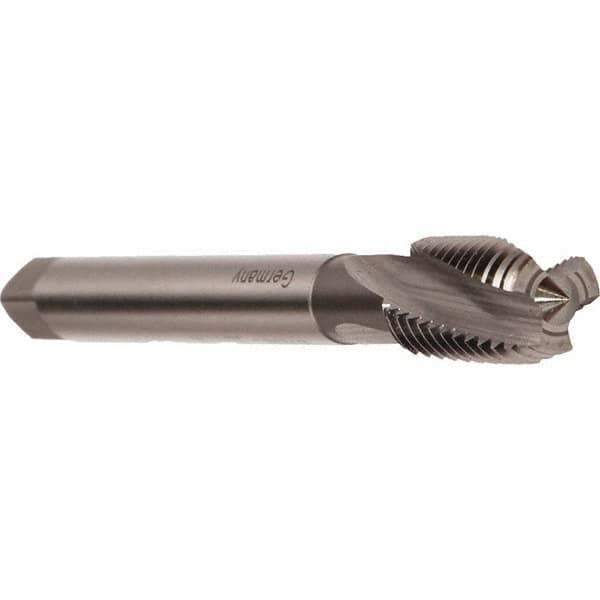 Emuge - M20x2.50 Metric 3 Flute 6H Modified Bottoming Spiral Flute Tap - Cobalt, Bright Finish, 95mm OAL, Right Hand Flute, Right Hand Thread, Series Rekord D - Exact Industrial Supply