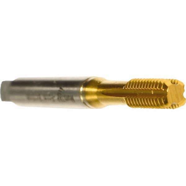 Emuge - 5/16-24 UNF 2B/3B Bottoming Thread Forming Tap - Cobalt, TiN Finish, 3.543" OAL, 0.787" Thread Length, Right Hand Thread, Series Druck - Exact Industrial Supply