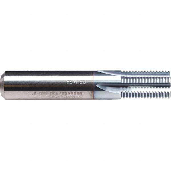 Emuge - M24x3.00 Thread, TiCN Coating, Solid Carbide Straight Flute Thread Mill - 5 Flutes, 3.5433" OAL, M24 Min Noml Diamter - Exact Industrial Supply
