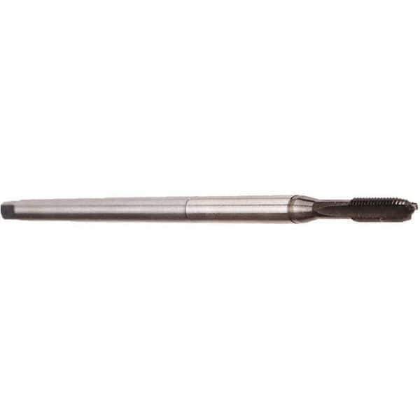 Emuge - M14x2.00 Metric Coarse 3 Flute Nitride Finish Cobalt Hand Extension Tap - Modified Bottoming Chamfer, 224mm OAL, 6HX Class of Fit, Series Rekord A - Exact Industrial Supply