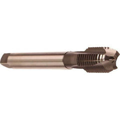Emuge - 1/2-13 UNC, 3 Flute, Nitride Finish, Cobalt Spiral Point Tap - Modified Bottoming Chamfer, Right Hand Thread, 4.331" OAL, 0.984" Thread Length, 0.367" Shank Diam, 3BX Class of Fit, Series Rekord B - Exact Industrial Supply