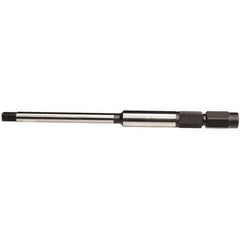 Emuge - #12 Inch Tap, 5.12 Inch Overall Length, 17/32 Inch Max Diameter, Tap Extension - 0.22 Inch Tap Shank Diameter, 0.255 Inch Extension Shank Diameter, 0.191 Inch Extension Square Size - Exact Industrial Supply