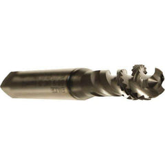 Emuge - #5-40 UNC 3 Flute 2B Modified Bottoming Spiral Flute Tap - Cobalt, GLT-1 Finish, 2.205" OAL, Right Hand Flute, Right Hand Thread, Series Enorm - Exact Industrial Supply