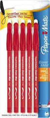 Paper Mate - 1mm Ball Point Stick Pen - Red - Exact Industrial Supply