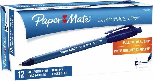 Paper Mate - 1mm Ball Point Retractable Pen - Blue - Exact Industrial Supply