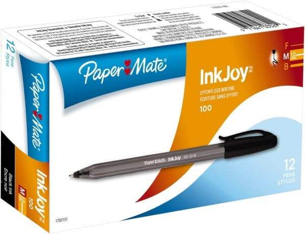 Paper Mate - 1mm Ball Point Stick Pen - Black - Exact Industrial Supply