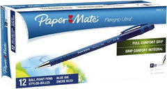 Paper Mate - 0.8mm Ball Point Stick Pen - Blue - Exact Industrial Supply