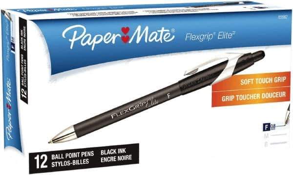 Paper Mate - 0.8mm Ball Point Retractable Pen - Black - Exact Industrial Supply