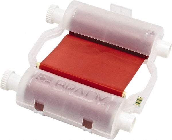 Brady - 4.33" Wide x 2,400" Long, Red Resin Ribbon Printer Ribbon - For BBP30 Label Printer, BBP33 Label Printer, BBP35 Multicolor Sign & Label Printer, BBP37 Color & Cut Sign & Label Printer, BradyPrinter S3100, BBP31 Sign & Label Printer - Exact Industrial Supply