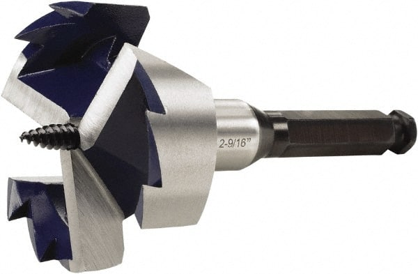 Irwin - 3-5/8", 7/16" Hex Shank, Self Feed Drill Bit - Exact Industrial Supply