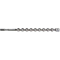 1-3/4″ Diam, Spline Shank, Carbide-Tipped Rotary & Hammer Drill Bit 17″ Usable Length, 22″ OAL