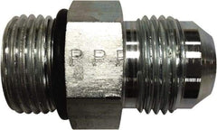 Parker - 2" Tube OD, 37° Steel Flared Tube Straight Thread Connector - 2-1/2 UNF, Flare x SAE-ORB Ends - Exact Industrial Supply