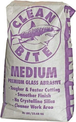 NC Minerals - Medium Grade Angular Crushed Glass - 40 to 80 Grit, 50 Lb Bag - Exact Industrial Supply