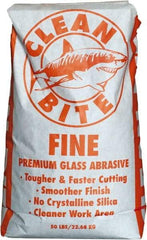 NC Minerals - Fine Grade Angular Crushed Glass - 80 to 100 Grit, 50 Lb Bag - Exact Industrial Supply