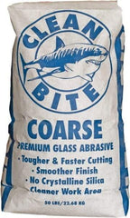 NC Minerals - Coarse Grade Angular Crushed Glass - 20 to 40 Grit, 50 Lb Bag - Exact Industrial Supply