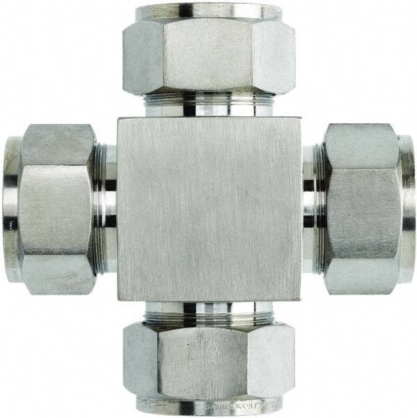 Brennan - 1/2" OD, Stainless Steel Union Cross - All Comp Ends - Exact Industrial Supply