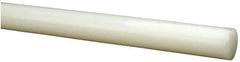 Value Collection - 8' Long, 5/8" Diam, Polyethylene (HDPE) Plastic Rod - White - Exact Industrial Supply