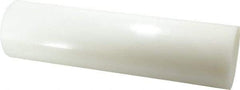 Value Collection - 1' Long, 3" Diam, Polyethylene (HDPE) Plastic Rod - White - Exact Industrial Supply
