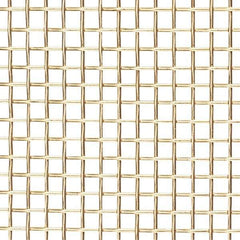 Value Collection - 45 Gage, 0.0045 Inch Wire Diameter, 100 x 100 Mesh per Linear Inch, Brass, Wire Cloth - 0.006 Inch Opening Width, 36 Inch Wide, Cut to Length - Exact Industrial Supply