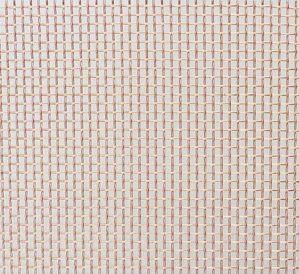 Value Collection - 30 Gage, 0.014 Inch Wire Diameter, 24 x 24 Mesh per Linear Inch, Copper, Wire Cloth - 0.028 Inch Opening Width, 36 Inch Wide, Cut to Length - Exact Industrial Supply