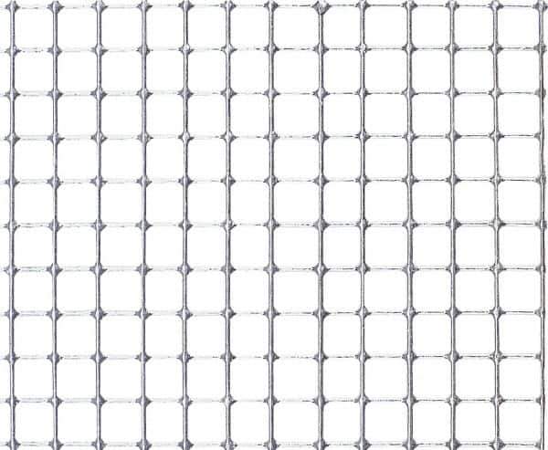 Value Collection - 16 Gage, 0.063 Inch Wire Diameter, 1 x 1 Mesh per Linear Inch, Steel, Welded Fabric Wire Cloth - 0.937 Inch Opening Width, 48 Inch Wide, Cut to Length, Galvanized - Exact Industrial Supply