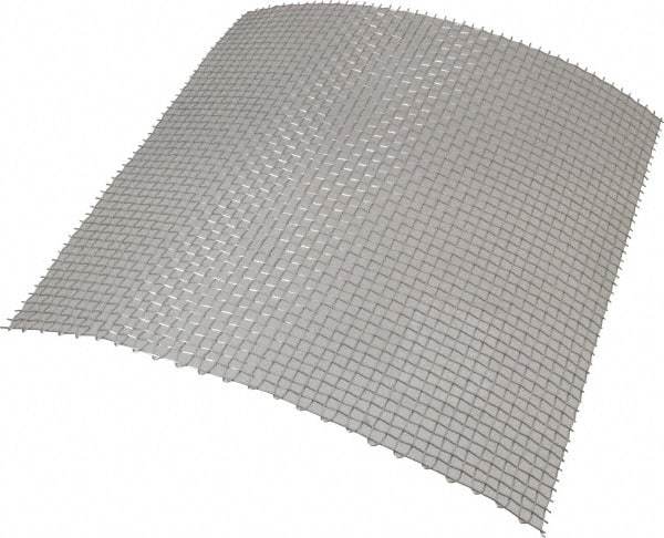 Value Collection - 20 Gage, 0.035 Inch Wire Diameter, 4 x 4 Mesh per Linear Inch, Stainless Steel, Milling Grade Wire Cloth - 0.215 Inch Opening Width, 12 Inch Wide x 12 Inch Stock Length - Exact Industrial Supply