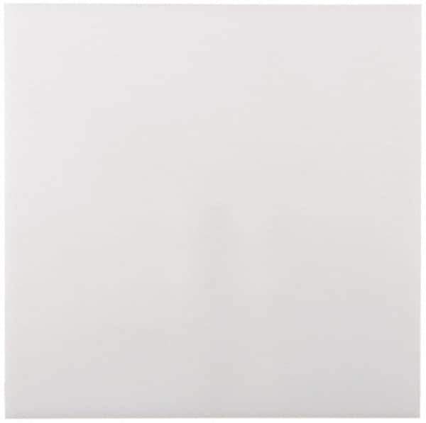 Made in USA - 1-1/2" Thick x 24" Wide x 2' Long, Polyethylene (UHMW) Sheet - White, ±0.10% Tolerance - Exact Industrial Supply