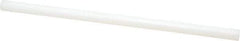 Made in USA - 1' Long, 8" Diam, Polyethylene (UHMW) Plastic Rod - White - Exact Industrial Supply