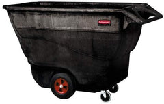 Rubbermaid - 1,250 Lb Load Capacity, 1 Cu Yd, Structural Foam Tilt Truck - 33-1/2" Wide x 70-3/4" Long x 42-1/4" High, Black - Exact Industrial Supply