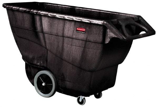 Rubbermaid - 2,100 Lb Load Capacity, 1 Cu Yd, Structural Foam Tilt Truck - 33-1/2" Wide x 70-3/4" Long x 42-1/4" High, Black - Exact Industrial Supply