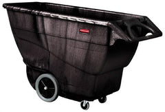 Rubbermaid - 2,100 Lb Load Capacity, 1 Cu Yd, Structural Foam Tilt Truck - 33-1/2" Wide x 70-3/4" Long x 42-1/4" High, Black - Exact Industrial Supply