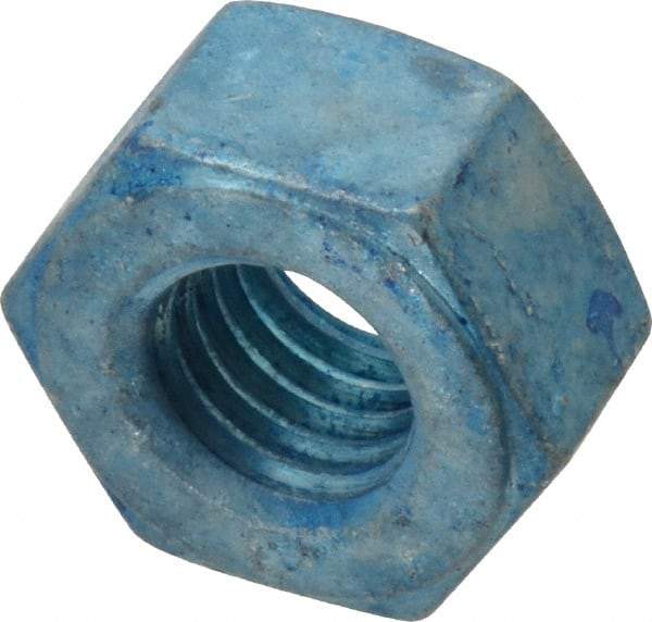 Value Collection - 1/2-13 UNC Steel Right Hand Heavy Hex Nut - 7/8" Across Flats, 31/64" High, Galvanized Finish - Exact Industrial Supply