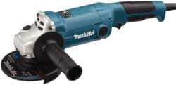 Makita - 5" Wheel Diam, 11,000 RPM, Corded Angle & Disc Grinder - 5/8-11 Spindle, 120 Volts, 10.5 Amps - Exact Industrial Supply