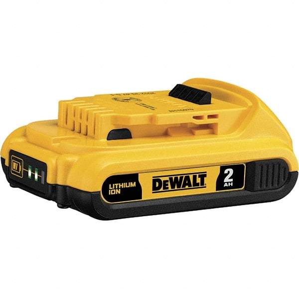 DeWALT - 20 Volt Lithium-Ion Power Tool Battery - 2 Ahr Capacity, 35 min Charge Time, Series XR - Exact Industrial Supply