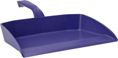 Vikan - 12-1/2" Wide Handheld Dustpan - Plastic Body, 4-1/2" Handle, Purple - Exact Industrial Supply