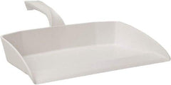 Vikan - 12-1/2" Wide Handheld Dustpan - Plastic Body, 4-1/2" Handle, White - Exact Industrial Supply