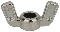 Value Collection - 5/16-24 UNF, Zinc Plated, Zinc Alloy Nylon-Insert Locking Wing Nut - Grade 2, 1-1/2" Wing Span, 0.718" Wing Span - Exact Industrial Supply